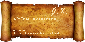 Jókay Krisztina névjegykártya