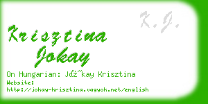 krisztina jokay business card